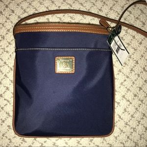 Ralph Lauren navy/brown crossbody bag